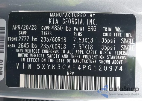2023 Kia Sportage Ex from USA, damaged, VIN 5XYK3CAF4PG120974